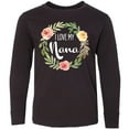 thumbnail image 3 of Inktastic I Love my Nana- flower circle Long Sleeve Youth T-Shirt, 3 of 5