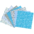 thumbnail image 1 of Cloth - 50x50cm 7Pcs Lake Blue Various Beautiful Printed Pattern Cotton Cloth Sewing Fabric DIY Material, 1 of 8