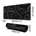 thumbnail image 3 of 1Pcs Mouse Pad - Extra Large Desk Mats, Fluid Ripples Designed, Non-Sliping Rubber Base, Waterproof Surfaces for Gaming Setup, Office Workspace, Home Computer, Black, 3 of 6