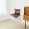 thumbnail image 5 of Wall-Mounted Shower Chair Folding Bathroom Shower Seat Rubber-wood Folding Bench, 5 of 18