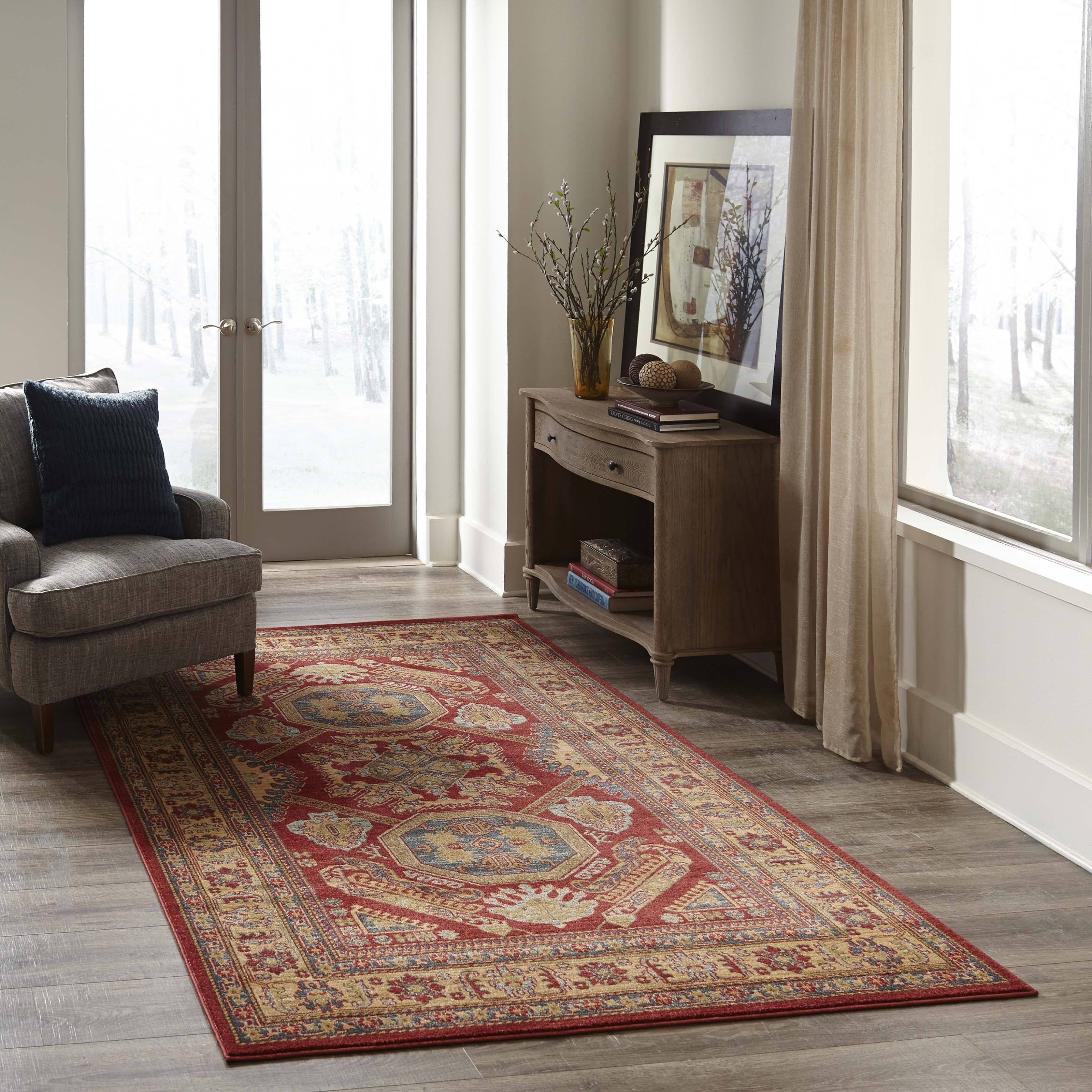 ECARPET Aisha Traditional Area Rug for Living Room, Bedroom, Dining Room, Entrance, Hallway and More.