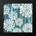 thumbnail image 2 of Popp, Grace 15x15 Black Modern Framed Museum Art Print Titled - Striped Dahlias II, 2 of 5