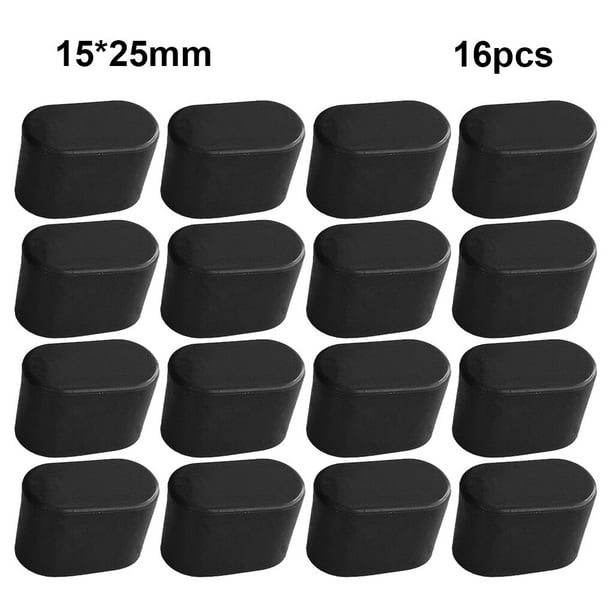 16pcs Oval Chair Leg Caps for Home Nonslip Furniture Floor Protectors Transparent Table Leg Tip Foot Cover Patio Garden Black 15 25mm Walmart