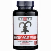 Horny Goat Weed with Maca and Tribulus Capsules, 60 Ct, by Zhou Nutrition