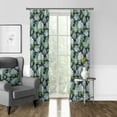 thumbnail image 2 of 6ix Tailors  20 x 132 in. Midnight Garden Pinch Pleat Drapery Panel Pair, Navy, 2 of 5