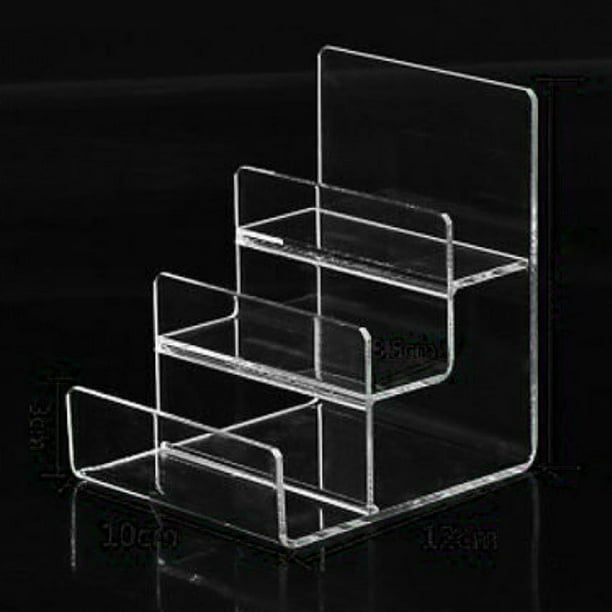 Soporte de exhibición de de acrílico transparente, bolso de mano, soporte de exhibición de bolso, soporte de joyería, estantes de exhibición 3 niveles