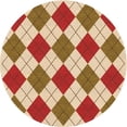 thumbnail image 1 of Ahgly Company Machine Washable Indoor Round Transitional Mahogany Brown Area Rugs, 3' Round, 1 of 7