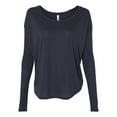 thumbnail image 1 of BELLA + CANVAS - New NIB - Women - Women’s Flowy 2x1 Ribbed Long Sleeve Tee, 1 of 5