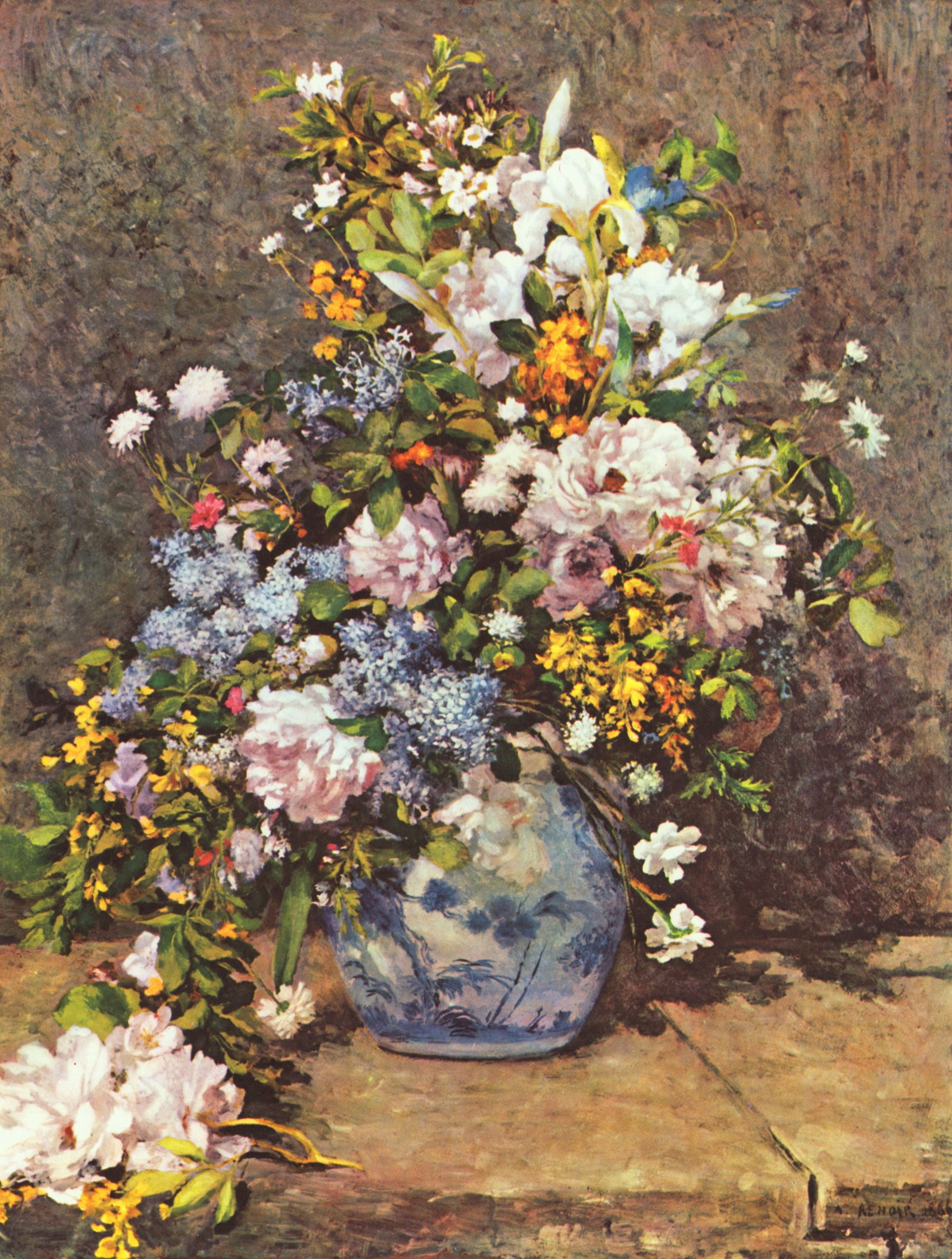 Renoir, Pierre Auguste Still life with large vase12 Inch BY 18 Inch