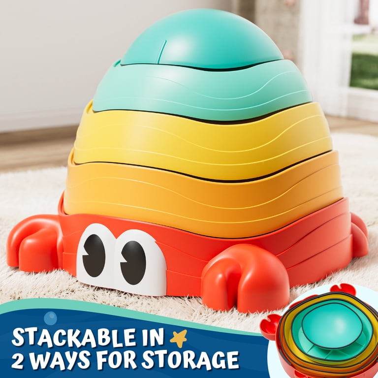 Stepping Stones for Kids, 5pcs Non-Slip Stepping Stones, Crab