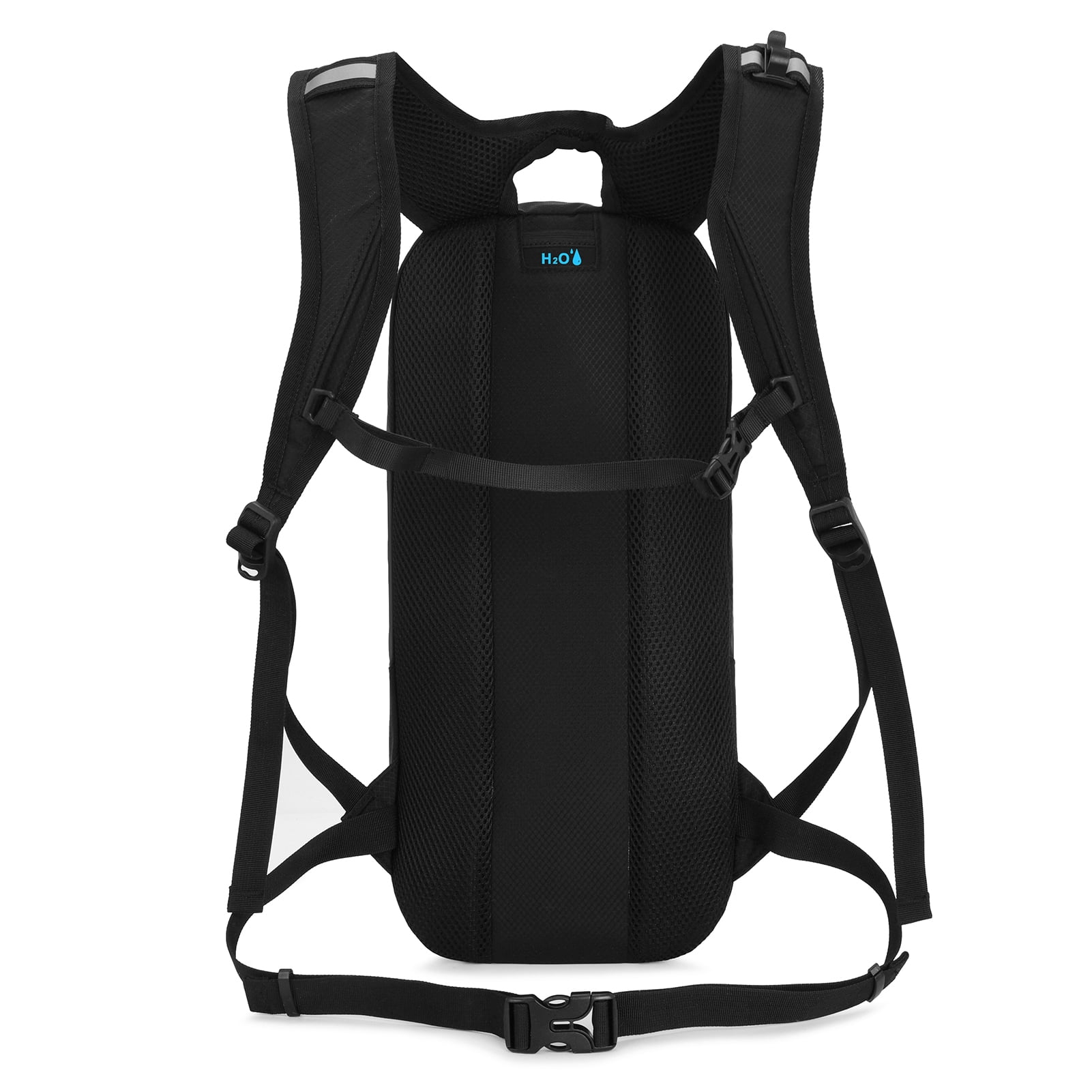 Gilet D'hydratation Pour Course à Pied Et Vélo - Nylon Léger, 2 Porte-bouteilles 500 Ml, Bandes Réfléchissantes