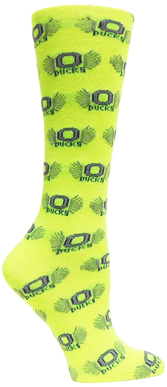 NCAA Oregon Ducks Volt 1/4 Socks with Grey Wings Green One Size 