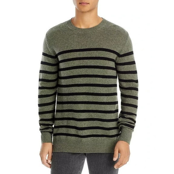 A.P.C. Men's Travis Knit Pullover Sweater, Green - Small