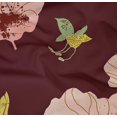 thumbnail image 5 of oneOone Cotton Poplin Twill Maroon Fabric Leaves & Floral Craft Projects Decor Fabric Printed By The Yard 56 Inch Wide, 5 of 6