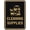 Black Gold, variant on Signs ByLITA Portrait Round cleaning supplies Sign - Laser-Engraved Lettering | Durable ABS Plastic | Vibrant Colors | Powerful Foam Tape (Black /Gold) - Small