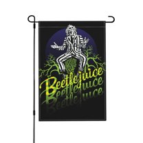 Beetlejuice Garden Flag Double Sided Vertical, Indoors Outdoors Decoration For Yard 12 X 18 Inches