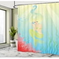 thumbnail image 5 of Ambesonne Ocean Shower Curtain, Unusual Mermaid Shell, 69"Wx75"L, Coral Blue, 5 of 5