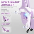 thumbnail image 3 of Huracan Gaming Chair with Footrest and Massage, Computer Office Chair with Footrest & Lumber Pillow, Game Gamer Chair with Adjustable Headrest, Ergonomic Desk Chair, Light Purple, 3 of 9