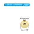 thumbnail image 2 of Uxcell 5mm 18K Gold Filled Spacer Beads for Jewelry Making, 260 Pack Metal Round Beads Brass Beads, Golden, 2 of 6