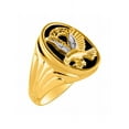 thumbnail image 3 of RYLOS Men's Rings 14K Yellow Gold Ring Designer Patriotic Eagle USA Ring With Diamonds and Black Onyx Rings For Men Size 8, 3 of 6