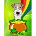 thumbnail image 1 of Wire Haired Fox Terrier Drapeau de la Saint-Patrick Jardin, 1 of 1