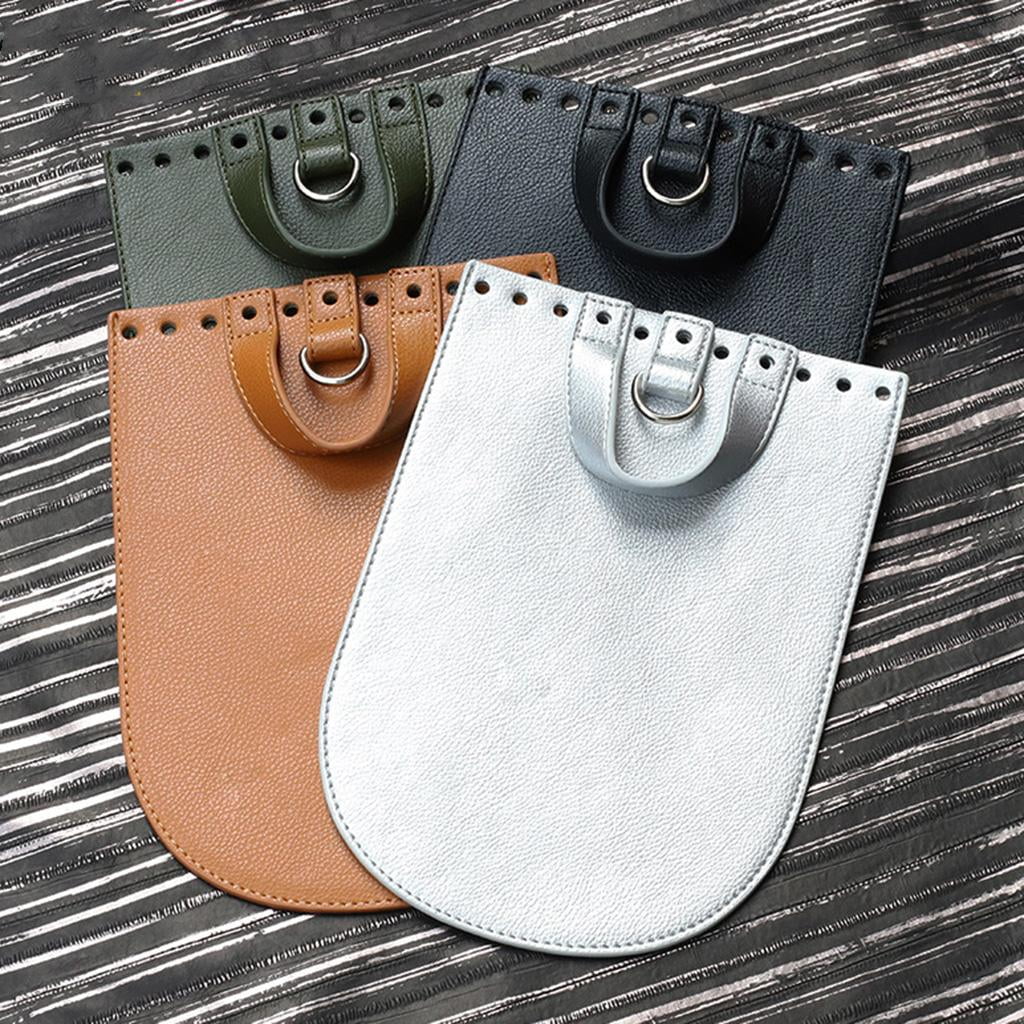 7x Leather Bag Bottom Mat Cushion Pad Flap Cover Drawstring Handbag Bag Making Black