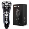 thumbnail image 2 of Electric Shaver Razor for Men, MAX-T Quick Rechargeable Wet Dry Rotary Shaver with Pop Up Trimmer and LED Display, IPX7 100% Waterproof (8101 with Adapter Charger), 2 of 4