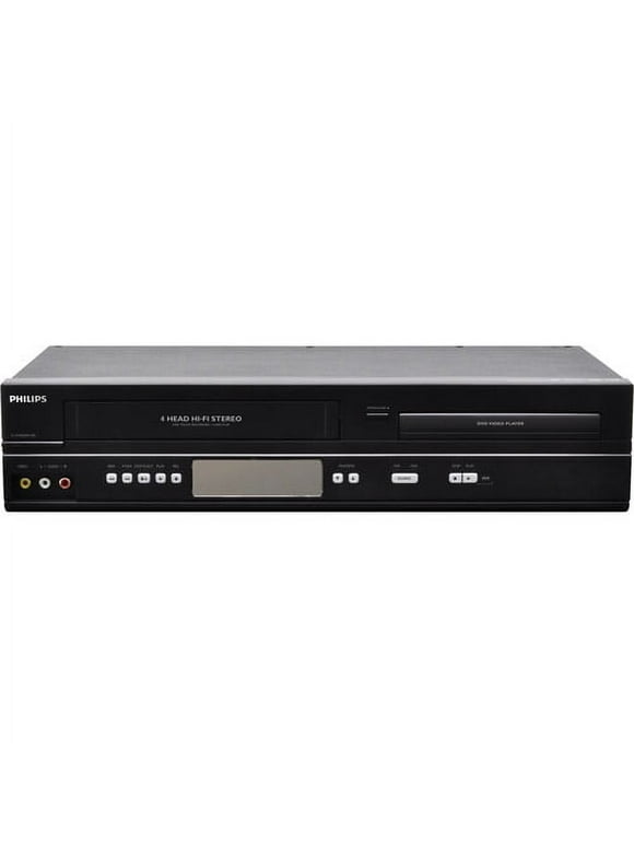Philips DVP3345VB DVD/VCR Combo (Used) with Remote, Quick Start Guide, A/V Cables and HDMI Converter