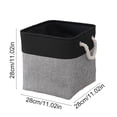 thumbnail image 3 of Leodye 1PCS Fabric Storage Cubes Basket Foldable Bin with Carry Handles for Toys Shelves and Closets Organizing -12x12x12in, 3 of 6