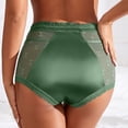 thumbnail image 3 of Gibobby Tangas de sexy mujer Ropa interior sexy con borde de encaje para mujer Love Mesh High Waist Luxury Ice Silk Triángulos para mujer(Verde,M), 3 of 5