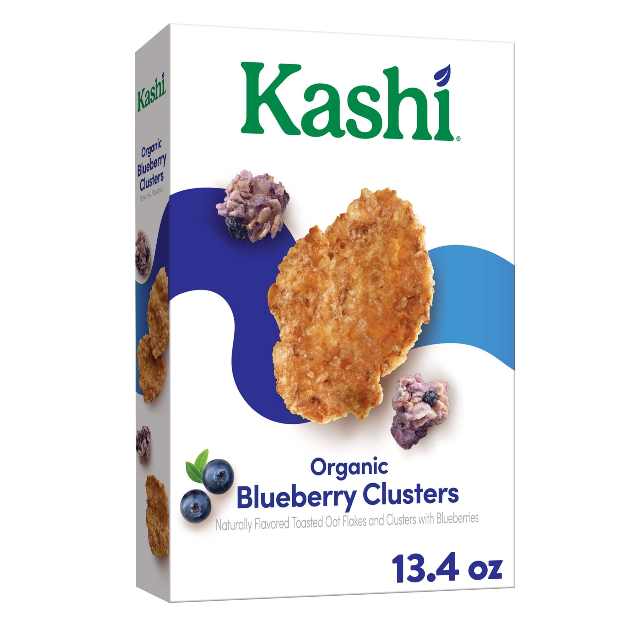 Kashi Breakfast Cereal, Fiber Cereal, Family Breakfast, Blueberry Clusters, 13.4oz Box (1 Box)
