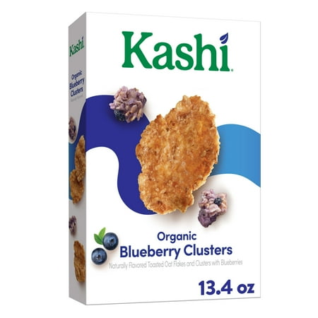 Kashi Breakfast Cereal, Fiber Cereal, Family Breakfast, Blueberry Clusters, 13.4oz Box (1 Box)