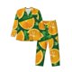 thumbnail image 1 of Balery Orange Pijama para Hombre de Dos Piezas con Manga Larga, Conjunto de Dormir y Descanso Suave con Bolsillos-Medium, 1 of 3