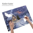thumbnail image 4 of 500 PCS Rural Snow Scenery 500 Piece Wooden Puzzle For Adults,Brain Challenge,Relax Yourself,Vintage Snow Scenery Christmas Puzzle 500 Piece,Great For Relaxation And Display For Puzzle Enthusiast, 4 of 6
