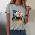 thumbnail image 2 of enyan 4th Of July Dresses For Women 250 Years America Anniversary Shirt Wos 250th Independence Day Freedom Shirt USA Flag Star and Stripes Tee,Light Gray,M, 2 of 7
