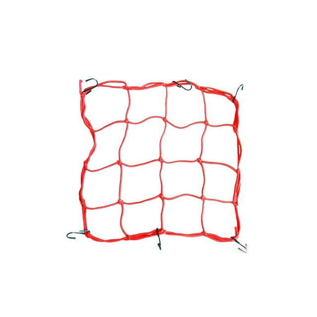 Scienceny Red elástica para casco de motocicleta, repuesto de Color sólido, malla organizadora Universal resistente a desgarros para Accesorios para motos 30x30 Rojo