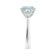 thumbnail image 3 of ANGARA Natural Round 2.3 ct Aquamarine Engagement Ring with Diamonds in 14K White Gold for Women (Size-9mm) | March Birthstone, Anniversary, Jewelry Gift for Women | Natural Aquamarine Ring, 3 of 10