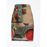 Photo Pencil Skirt, Women's Medium