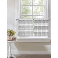 thumbnail image 3 of Half Window Curtain 36 Inches Long, Boho Geometric Window Treatment Curtain Drapes, Black White Modern Abstract Art Aesthetics Small Tier Curtains for Bathroom Over Sink, 27.5"x36", 2 Panels, 3 of 7