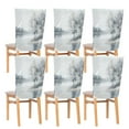 thumbnail image 6 of Decorative Chair Back Cover One Size x2 Chair Cover Dining Chair Slipcovers Chair Back Decoration Festival Chair Decoration White-Gray Woods, 6 of 6