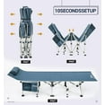 thumbnail image 4 of Nice C Camping Cot, Camping Bed, Tent Cot, Foldable with Carry Bag & Storage Bag, Heavy Duty Outdoor, Camping, BBQ, Beach, Travel, Picnic, Festival (Set of 2 Grey), 4 of 8