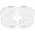 thumbnail image 2 of 24"OD x 6"ID x 9 1/2"C x 1"P Charlotte Architectural Grade PVC Contemporary Ceiling Medallion, Two Piece, 2 of 11