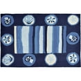 thumbnail image 1 of Homefires PP-VE001B 22 x 34 in. Coastal Stripes And Shells Indoor Outdoor Area Rug, Blue, 1 of 1