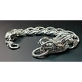 thumbnail image 2 of Fashion Jewelry Vintage Powerful Gothic Dragon Tribe Silvertone Bracelet - J194, 2 of 5