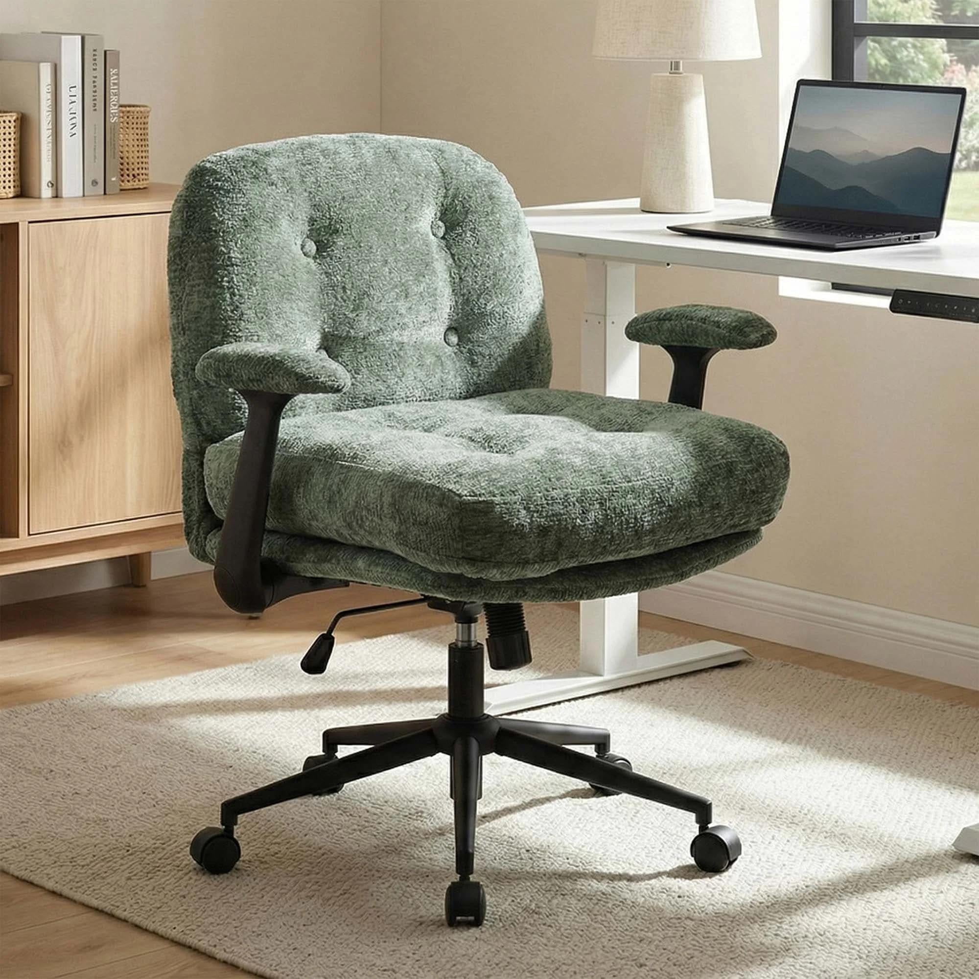 chenille swivel desk chair adjustable product