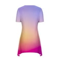 thumbnail image 5 of Xihbxyly Women's Blouses, Womens Tops Crew Neck Short Sleeve T-Shirts Summer Print Blouses Casual Loose Tops Blouses Fashion Tunic Shirt, 5 of 5