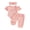 Pink, variant on Preemie Newborn Baby Girl Little Sister Outfit Cute Infant Baby Girls Spring Summer Fall Clothes 0 3 6 Months Bow Ribbed Short Sleeve Romper Pants and Headband 3pcs Set