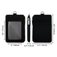 thumbnail image 4 of GOGO PU Leather Credit Card ID Badge Holder with Side Zipper Pocket and Detachable Neck Lanyard, 4 of 7