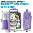 thumbnail image 4 of Fit+Fresh Charm Insulated Lunch Bag For Kids, Boys+Girls With Shoe Charm Slots, Purple, 4 of 5