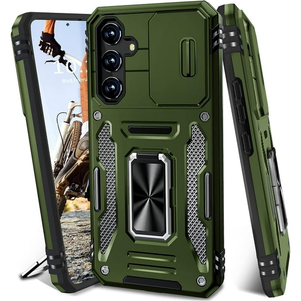 COTDINFOR Case for Samsung Galaxy S24 Ultra Military Grade Protection Phone  Case with Slide Camera Cover and Ring Magnetic Stand for Women Men